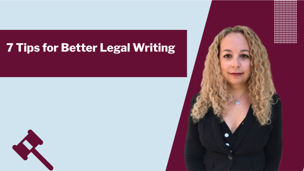 woman legal writing tips